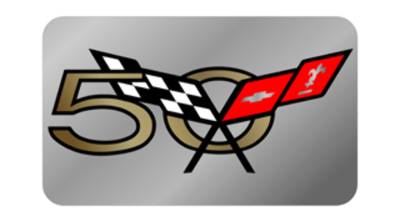 Eurosport Daytona - Eurosport Daytona 4102 Stainless Exhaust Enhancer Plate C5 Corvette 50th Logo