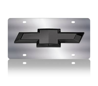Eurosport Daytona - Eurosport Daytona 1301N2-1B Stainless License Plate Chevrolet Bowtie Logo