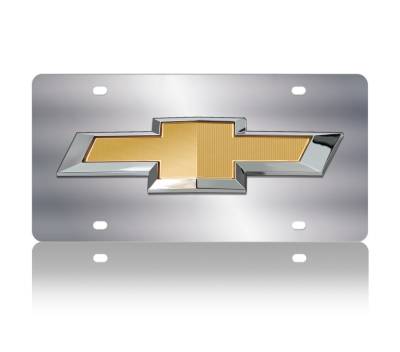 Eurosport Daytona - Eurosport Daytona 1301N2-1 Stainless License Plate Chevrolet Bowtie Logo