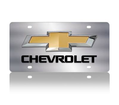 Eurosport Daytona - Eurosport Daytona 1302N2-1 Stainless License Plate Chevrolet Bowtie Logo