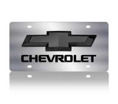 Eurosport Daytona - Eurosport Daytona 1302N2-1B Stainless License Plate Chevrolet Bowtie Logo