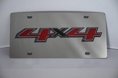 Eurosport Daytona - Eurosport Daytona 1324-1 Stainless License Plate Chevrolet 4x4 Logo