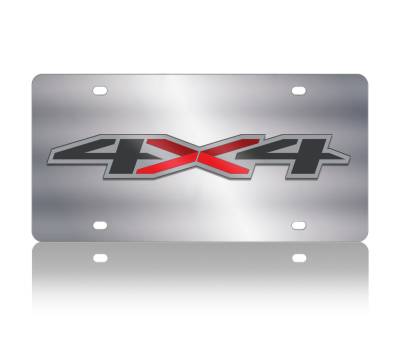 Eurosport Daytona - Eurosport Daytona 1324N-1 Stainless License Plate Chevrolet 4x4 Logo
