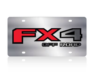 Eurosport Daytona - Eurosport Daytona 1552N2-1 Stainless License Plate FX4 Off Road Logo