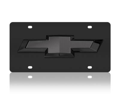 Eurosport Daytona - Eurosport Daytona 3301N2-7 Carbon Steel License Plate Chevrolet Bowtie Logo