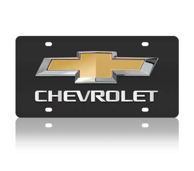 Eurosport Daytona - Eurosport Daytona 3302N2-1 Carbon Steel License Plate Chevrolet Bowtie Logo