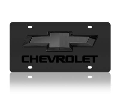 Eurosport Daytona - Eurosport Daytona 3302N2-7 Carbon Steel License Plate Chevrolet Bowtie Logo