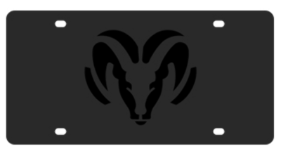 Eurosport Daytona - Eurosport Daytona 3401-7 Carbon Steel License Plate Ramhead Logo for Dodge