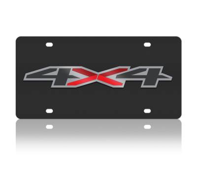 Eurosport Daytona - Eurosport Daytona 3324N-1 Carbon Steel License Plate Chevrolet 4x4 Logo