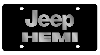 Eurosport Daytona - Eurosport Daytona 3463-1 Carbon Steel License Plate Jeep Hemi Logo for Jeep