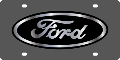 Eurosport Daytona - Eurosport Daytona 3501-2 Carbon Steel License Plate Ford Oval Logo