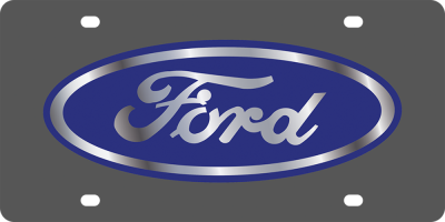 Eurosport Daytona - Eurosport Daytona 3501-1 Carbon Steel License Plate Ford Oval Logo