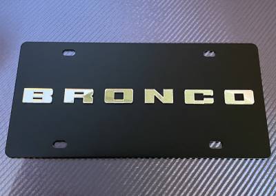 Eurosport Daytona - Eurosport Daytona 3527-1W Carbon Steel License Plate Bronco Logo