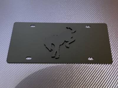Eurosport Daytona - Eurosport Daytona 3527-7L Carbon Steel License Plate Bronco Horse Logo