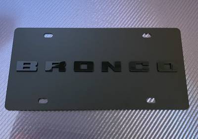 Eurosport Daytona - Eurosport Daytona 3527-7W Carbon Steel License Plate Bronco Logo