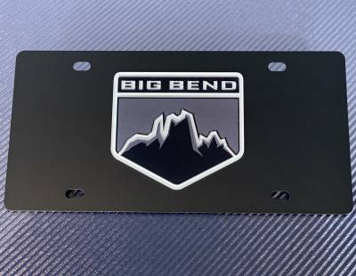 Eurosport Daytona - Eurosport Daytona 3528B-1 Carbon Steel License Plate Bronco Big Bend Logo