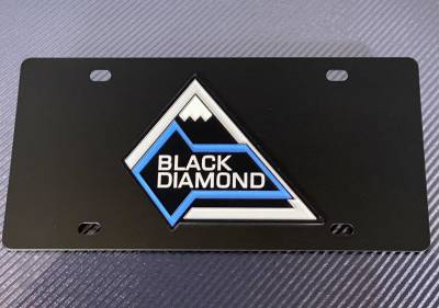 Eurosport Daytona - Eurosport Daytona 3528D-1 Carbon Steel License Plate Bronco Black Diamond Logo