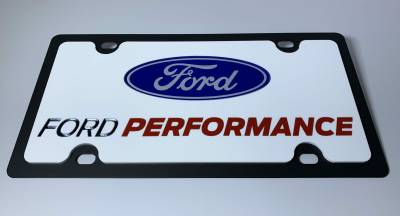 Eurosport Daytona - Eurosport Daytona 3531N-2 Carbon Steel License Plate Ford Performance Logo