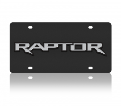 Eurosport Daytona - Eurosport Daytona 3594N-1 Carbon Steel License Plate Raptor Logo
