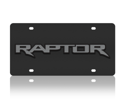 Eurosport Daytona - Eurosport Daytona 3594N-7 Carbon Steel License Plate Raptor Logo