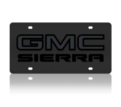 Eurosport Daytona - Eurosport Daytona 3604N-7 Carbon Steel License Plate GMC Sierra Logo