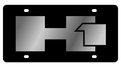Eurosport Daytona - Eurosport Daytona 3619-1 Carbon Steel License Plate Hummer H1 Logo