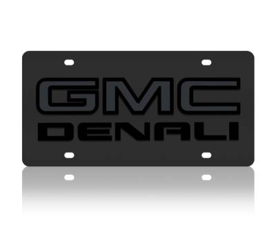 Eurosport Daytona - Eurosport Daytona 3605N-7 Carbon Steel License Plate GMC Denali Logo