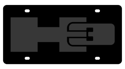Eurosport Daytona - Eurosport Daytona 3625-7 Carbon Steel License Plate Hummer H3 Logo