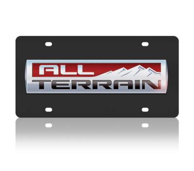 Eurosport Daytona - Eurosport Daytona 3615N-1 Carbon Steel License Plate GMC All Terrain Logo