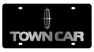 Eurosport Daytona - Eurosport Daytona 3706-1 Carbon Steel License Plate Lincoln Town Car Logo