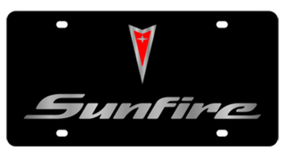 Eurosport Daytona - Eurosport Daytona 3835-1 Carbon Steel License Plate Pontiac Sunfire Logo