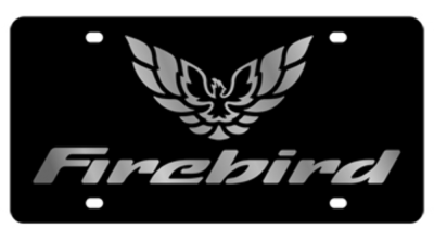 Eurosport Daytona - Eurosport Daytona 3847-1 Carbon Steel License Plate Pontiac Firebird Logo