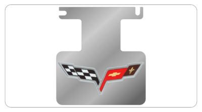 Eurosport Daytona - Eurosport Daytona 4209LO Stainless Exhaust Enhancer Plate C6 Corvette Flag Logo