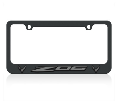 Eurosport Daytona - Eurosport Daytona 5355N2-2LW-BK Daytona Icon License Frame Corvette Z06 Flag
