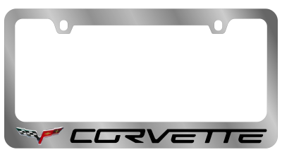 Eurosport Daytona - Eurosport Daytona 5359LW-BK Daytona Icon License Frame C6 Corvette Flag