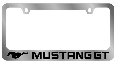 Eurosport Daytona - Eurosport Daytona 5522LWH-BK Daytona Icon License Frame Mustang GT Pony Logo