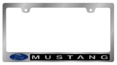 Eurosport Daytona - Eurosport Daytona 5588LW-BK Daytona Icon License Frame Ford Mustang Oval Logo