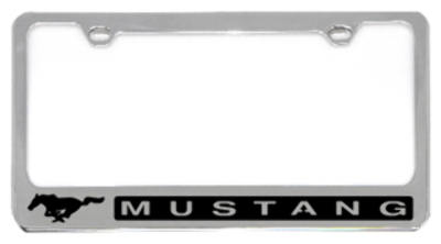 Eurosport Daytona - Eurosport Daytona 5588LWH-BK Daytona Icon License Frame Mustang Pony Logo