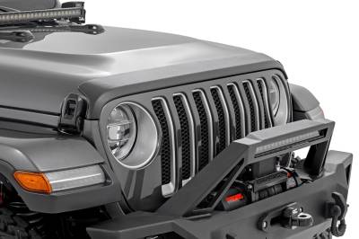 Rough Country Suspension Systems - Rough Country TC105202 Trail Cladding Hood Protector Black for Jeep JL/JT