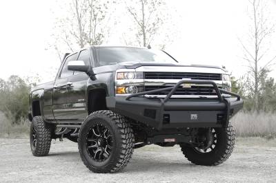 Fab Fours - Fab Fours CH08-Q2062-1 Elite Front Bumper for 08-10 Chevy Silverado 2500HD/3500