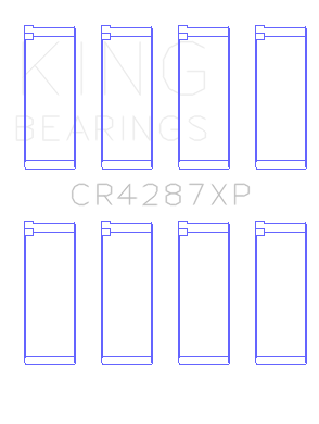 King Engine Bearings - King Bearings CR4287XPSTDX Connecting Rod Set for Honda B18C1 B18C5 16V