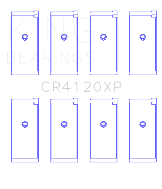 King Engine Bearings - King Bearings CR4120XP0.25 Connecting Rod Set for Mitsubishi 4G63