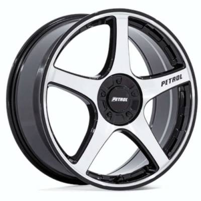 Petrol - Petrol Wheels PE003 P2E 19x8 5x4.25/4.5 40mm Black/Machined PE003DB19800140