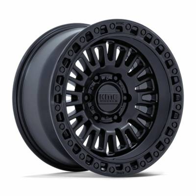 KMC - KMC Wheels KM554 AZTEC 17x8.5 5x5.0 0mm Matte Black/Black KM554MB17855000