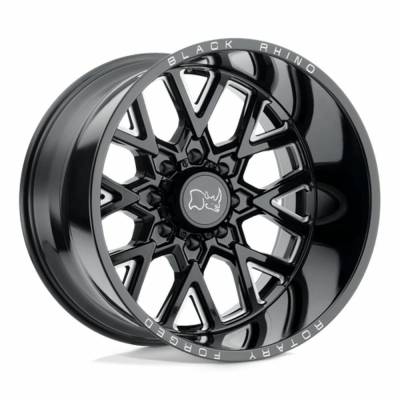 Black Rhino Hard Alloys - Black Rhino Wheels BR019MX16606B110 BR019 ALISO DUALLY 16x6 6x205 110mm Black