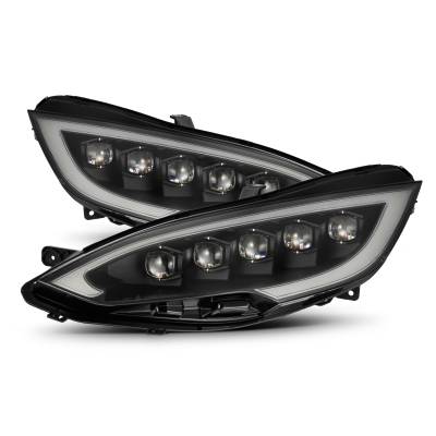AlphaRex - AlphaRex 880877 Black LED Projector Headlights for 12-21 Tesla Model S