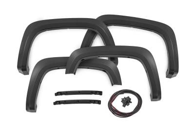 Rough Country Suspension Systems - Rough Country S-C12215 Sport Fender Flares Black for 20-26 Silverado 2500HD/3500