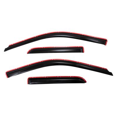 TrailFX - TrailFX 4101IC 4PC Smoke Low Profile In-Channel Window Vents for RAM 1500 Quad