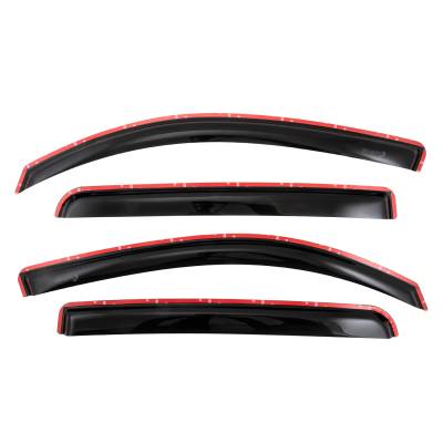 TrailFX - TrailFX 4768IC TrailFX 4381IC 4PC Low Profile Smoked Window Vent Visors In-Chann
