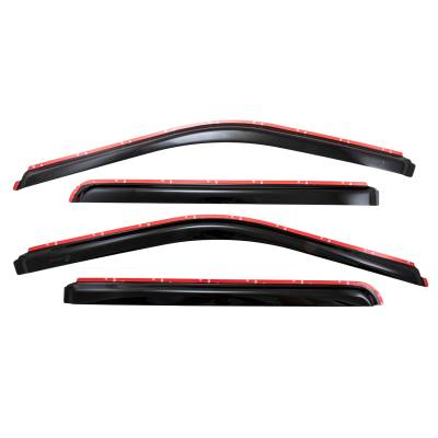 TrailFX - TrailFX 4975IC TrailFX 4381IC 4Pc Low Profile Smoked Window Vent Visors